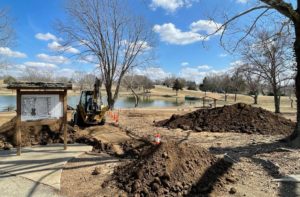 soil erosion work at Jo Allyn Lowe park