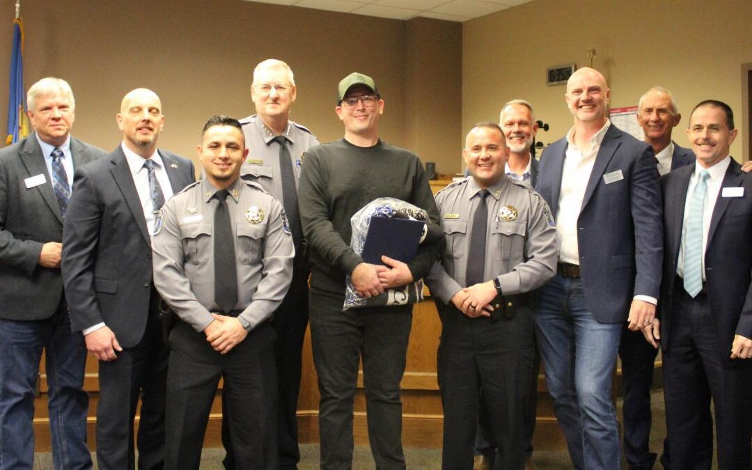 Man recognized for bravery during dog attack