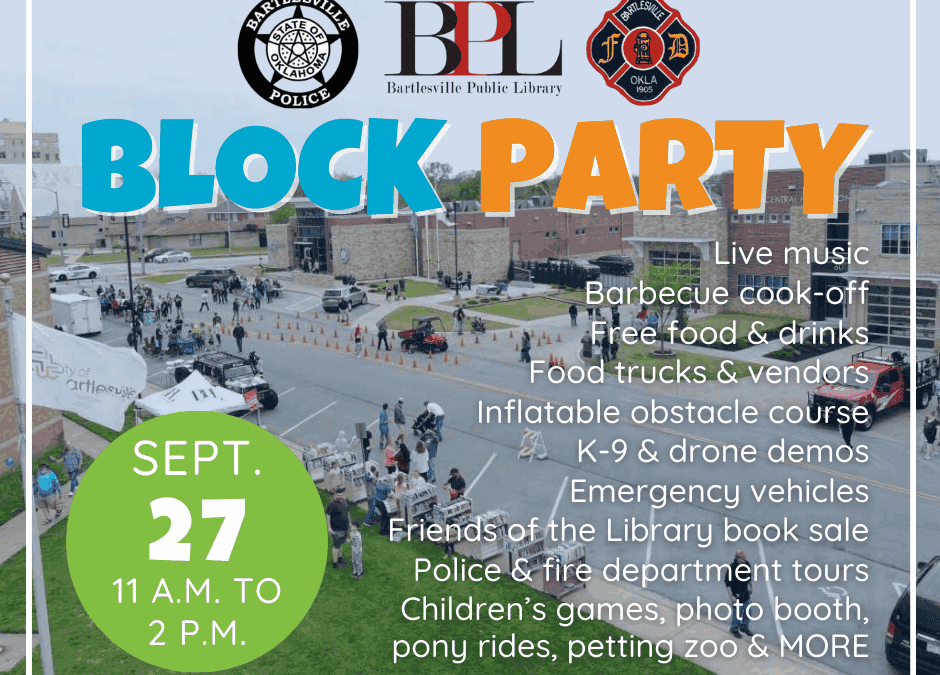 Library, BPD, BFD block party set for September 27